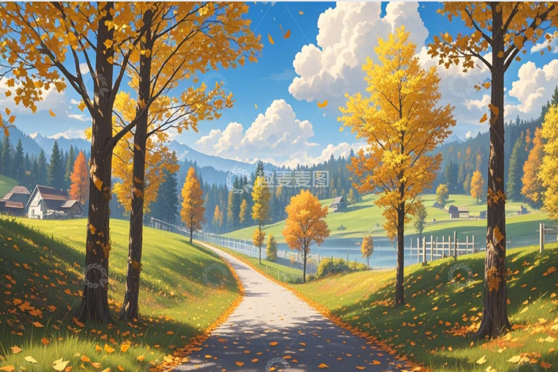 高清大图下载【趣麦麦图】随心荡漾的秋景