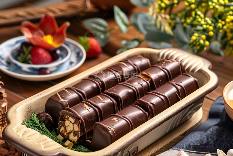 高清大图下载【趣麦麦图】美味的巧克力夹心脆