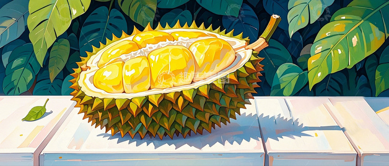 高清大图下载【趣麦麦图】水果新鲜榴莲