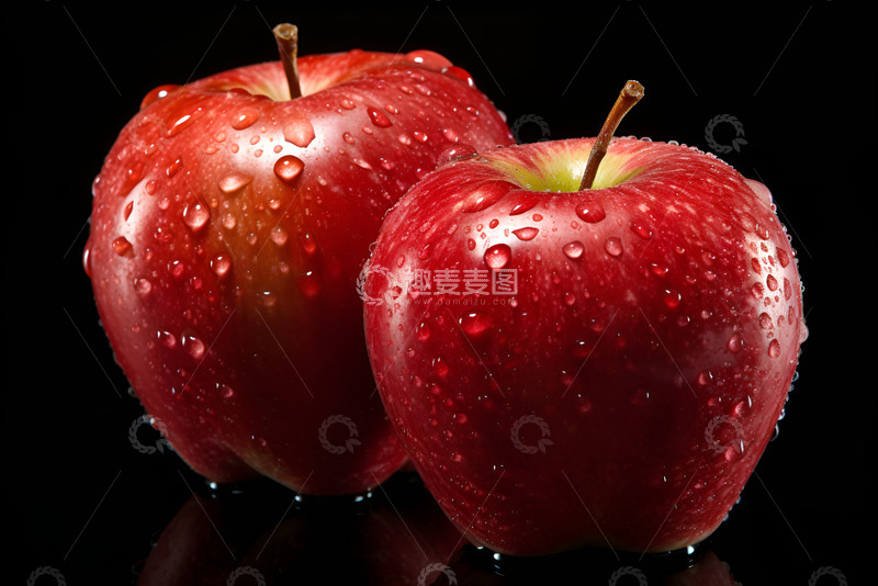 高清大图下载【趣麦麦图】两个大红苹果