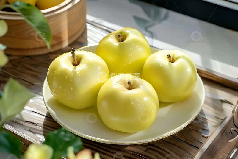 高清大图下载【趣麦麦图】一盘黄香蕉苹果
