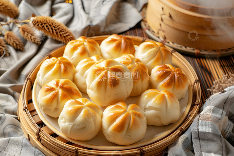 高清大图下载【趣麦麦图】美味的烤包子