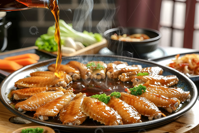 高清大图下载【趣麦麦图】可乐鸡翅美食