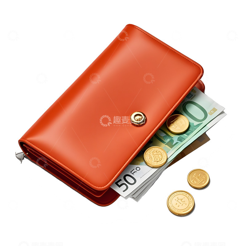 高清大图下载【趣麦麦图】钱包与现金新年财富象征