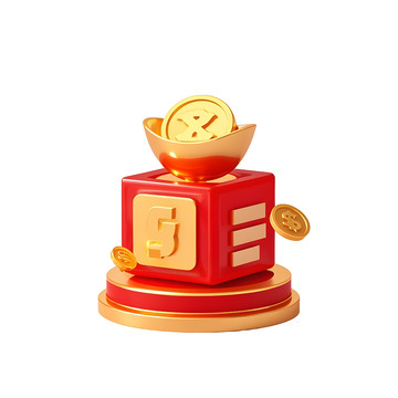 金色财运塔与金币财富象征