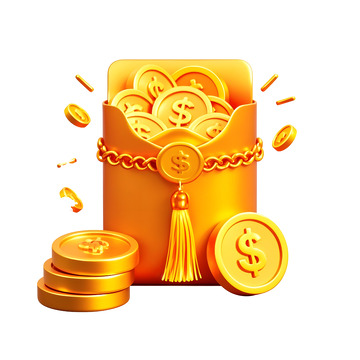 金砖与金币节日财富象征