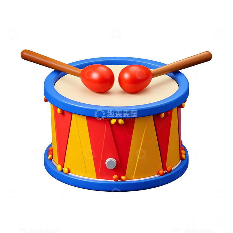 高清大图下载【趣麦麦图】鼓和鼓棒新年节日庆祝