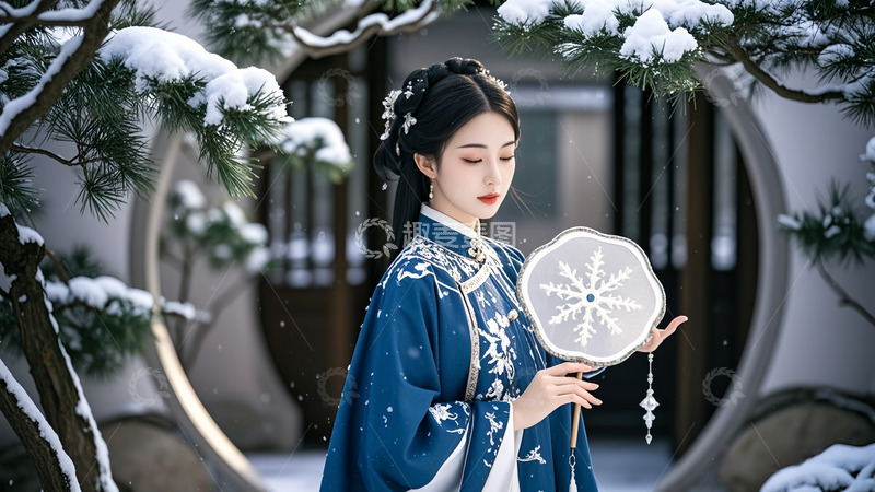 高清大图下载【趣麦麦图】拱门少女盼春晚