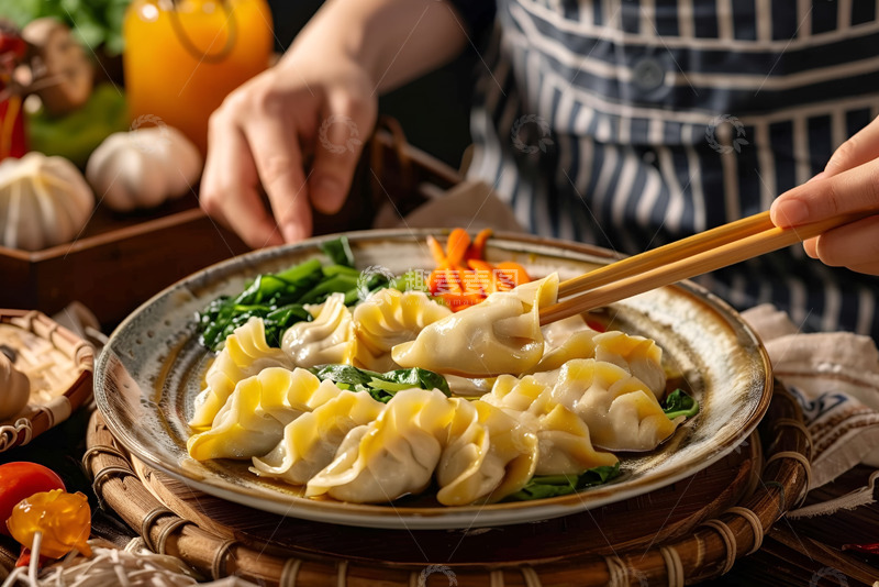 高清大图下载【趣麦麦图】一盘美味的饺子1