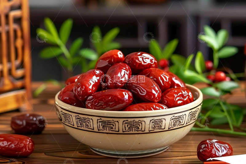 高清大图下载【趣麦麦图】一盘美味大红枣