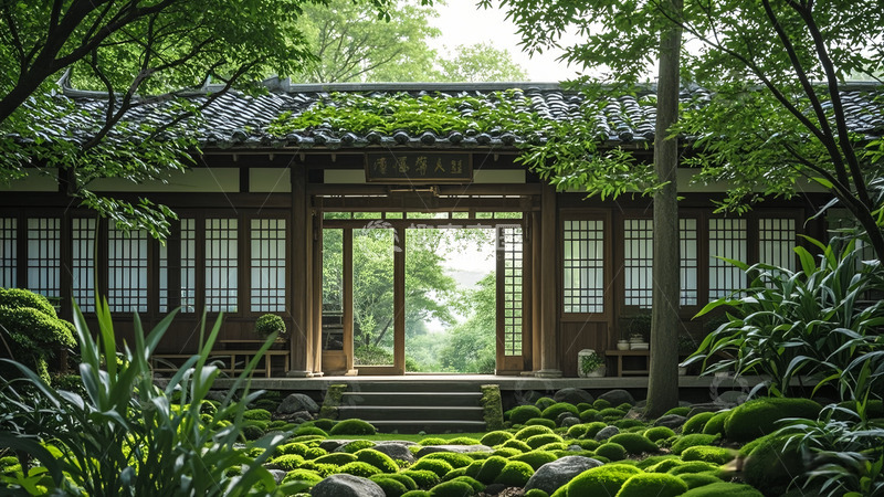 高清大图下载【趣麦麦图】古风庭院长廊