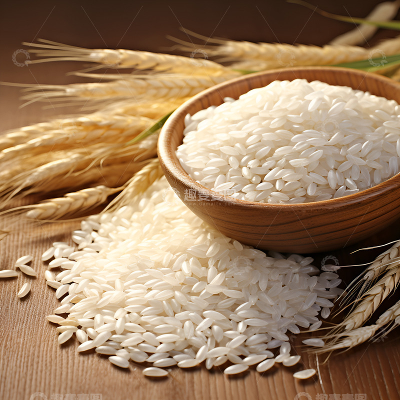 高清大图下载【趣麦麦图】一簸箕大米特写