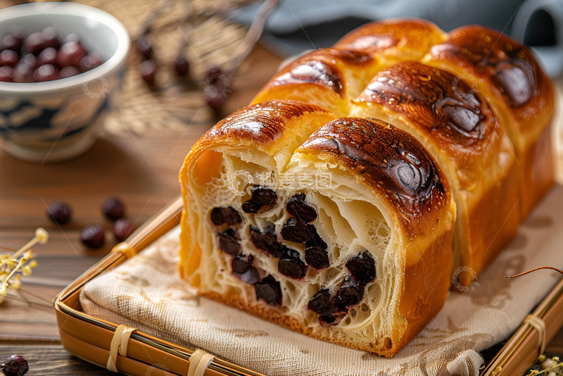 高清大图下载【趣麦麦图】红豆面包特写