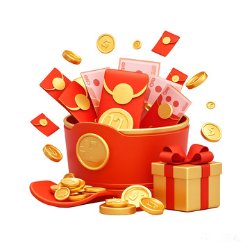 金币红包袋财运满满