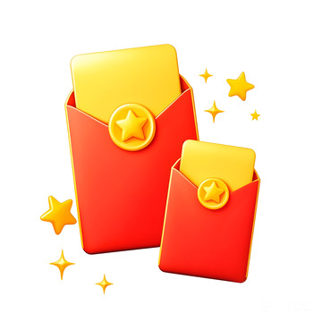 红色信封与金币财运祝福