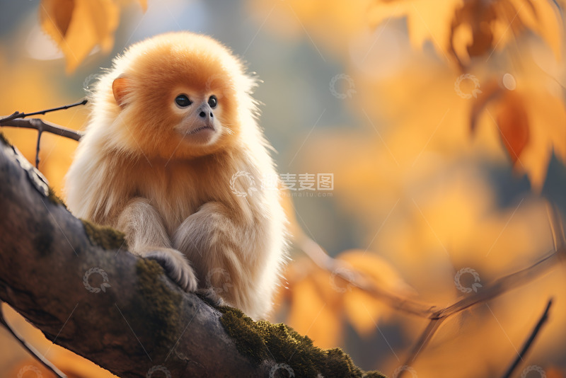 高清大图下载【趣麦麦图】可爱的金丝猴