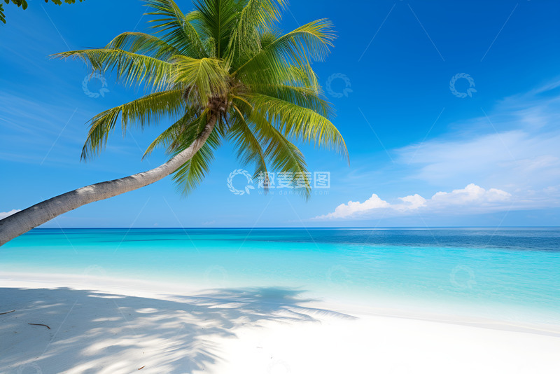 高清大图下载【趣麦麦图】夏季的沙滩大海