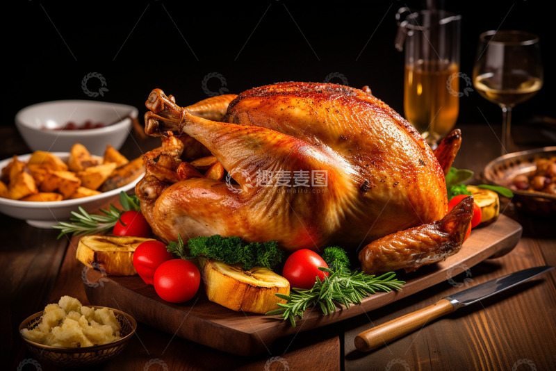 高清大图下载【趣麦麦图】美味蜜汁烤鸡