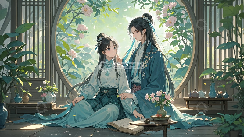 高清大图下载【趣麦麦图】庭院画眉轻语