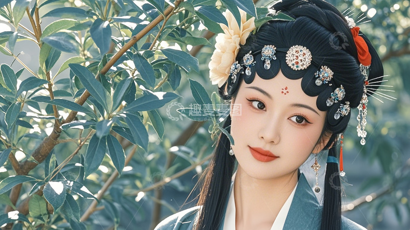 高清大图下载【趣麦麦图】戏剧少女春雪景