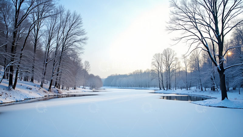 高清大图下载【趣麦麦图】一望无际的雪地