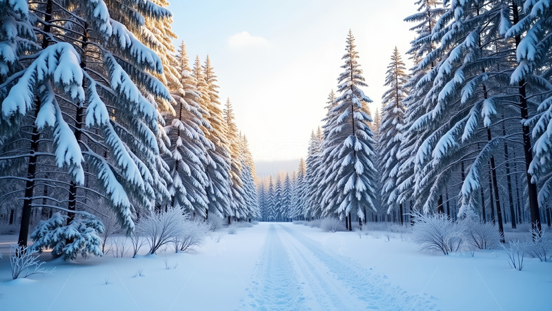 高清大图下载【趣麦麦图】大雪过后的小路