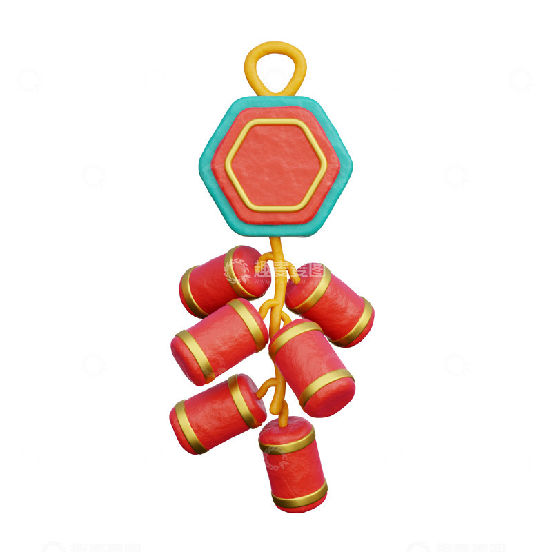 高清大图下载【趣麦麦图】新春烟花鞭炮组合