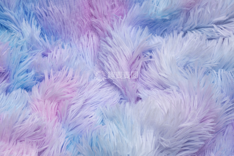 高清大图下载【趣麦麦图】蓝紫渐变绒毛布料特写