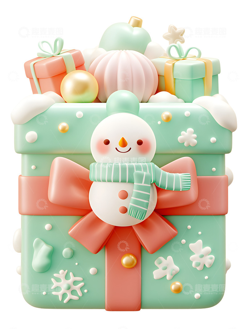 高清大图下载【趣麦麦图】冬季礼盒卡通