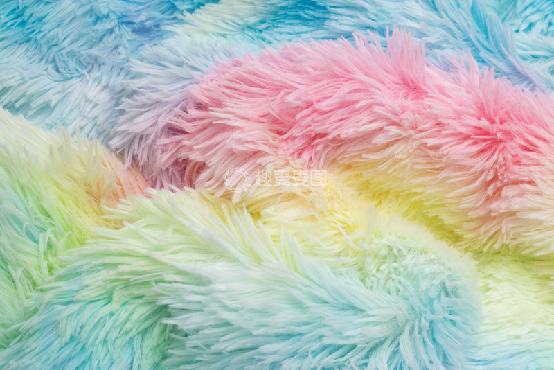 高清大图下载【趣麦麦图】色彩斑斓渐变毛绒布料