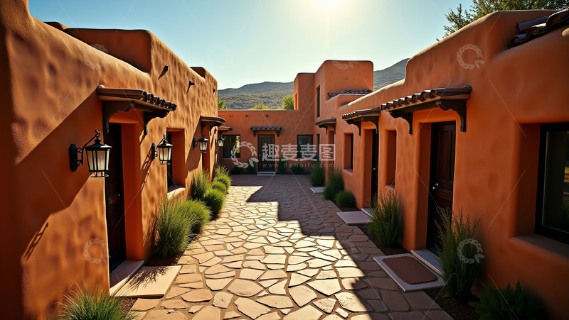 高清大图下载【趣麦麦图】沙漠里的房子