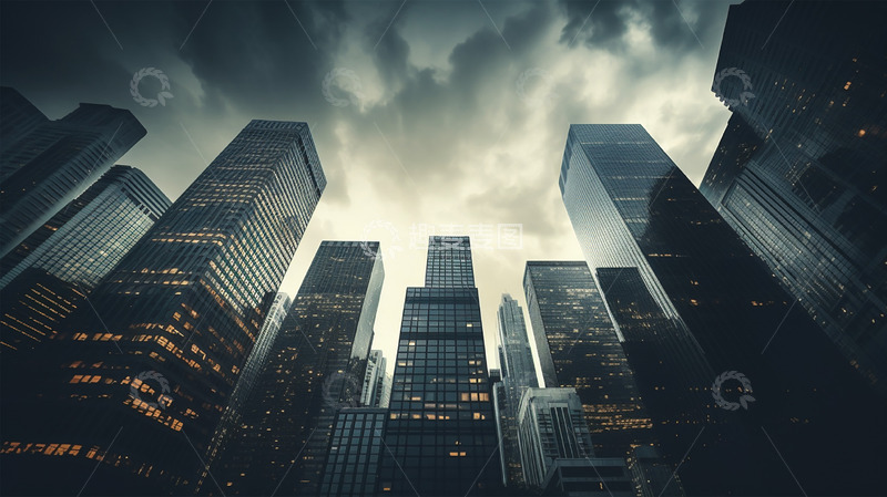 雨后的高楼大厦