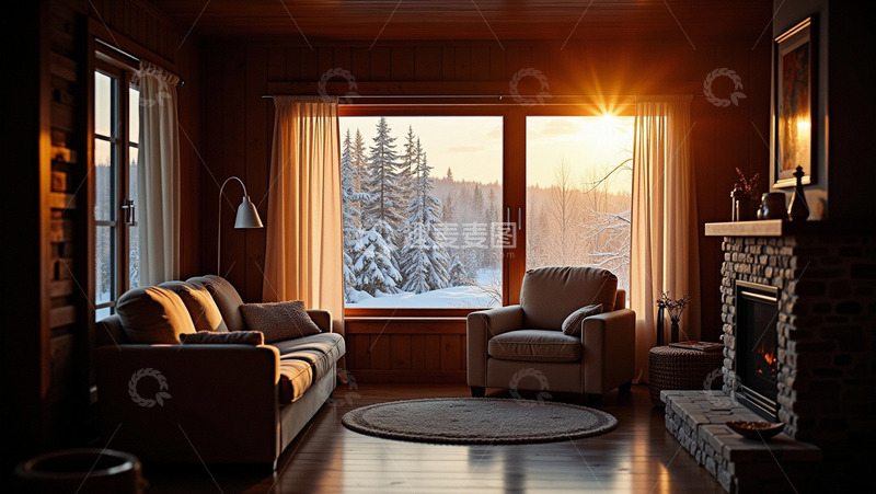 高清大图下载【趣麦麦图】暖暖的阳光照在房价