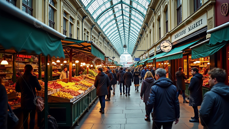高清大图下载【趣麦麦图】晚上热闹的水果摊