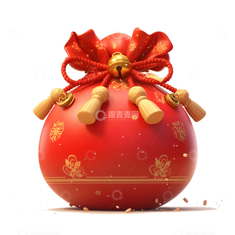 高清大图下载【趣麦麦图】卡通红色的福袋