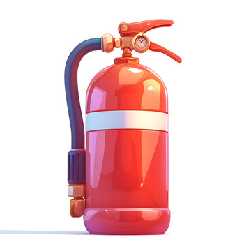 卡通一个灭火器