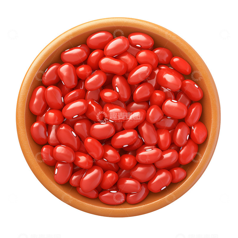 高清大图下载【趣麦麦图】卡通一盘红豆
