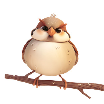 站在树枝上的麻雀