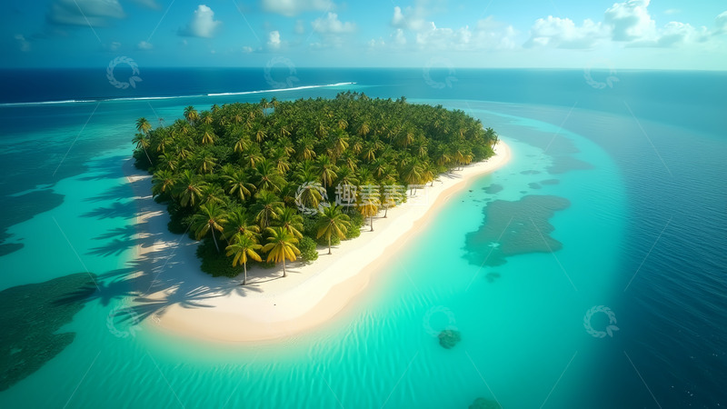 高清大图下载【趣麦麦图】美丽的岛屿海水