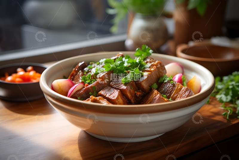 高清大图下载【趣麦麦图】一碗萝卜炖牛肉