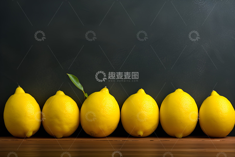 高清大图下载【趣麦麦图】一排柠檬摄影