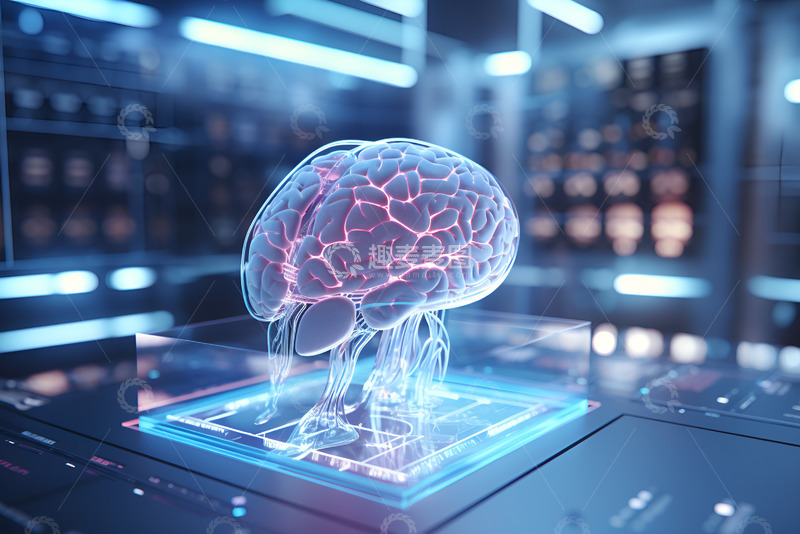 高清大图下载【趣麦麦图】未来科技脑部模型