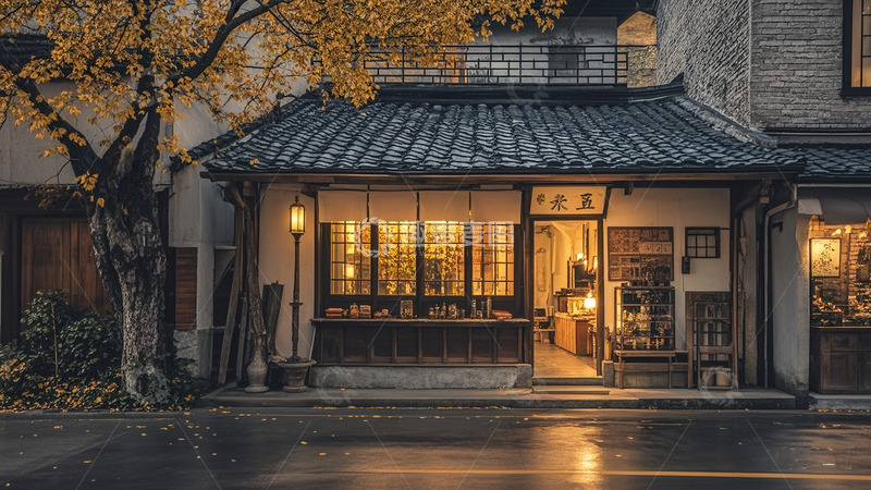 高清大图下载【趣麦麦图】傍晚金秋雨后