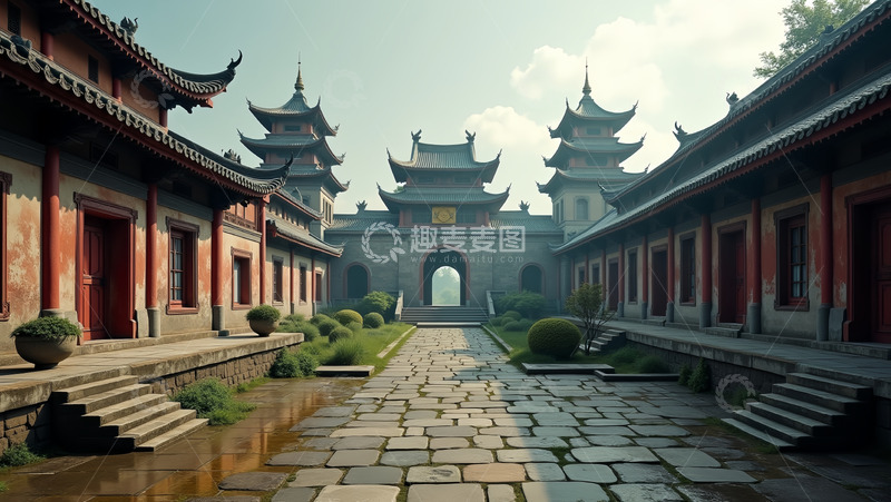 高清大图下载【趣麦麦图】传统建筑青砖