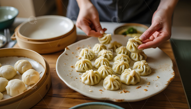 高清大图下载【趣麦麦图】手工美食包子