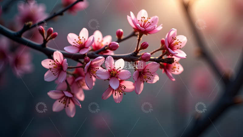 高清大图下载【趣麦麦图】春季的桃花特写