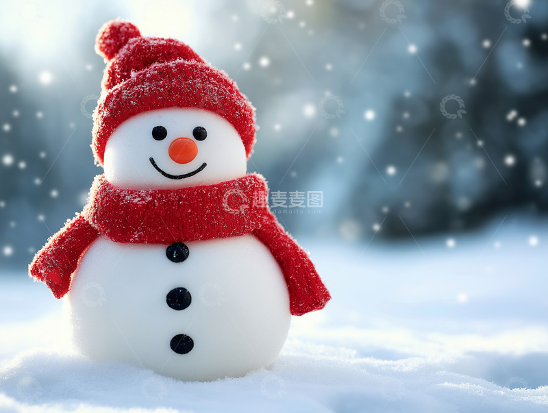 高清大图下载【趣麦麦图】可爱圣诞雪人摄影