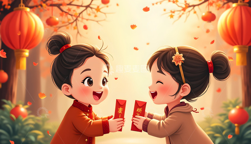 高清大图下载【趣麦麦图】节日卡通背景