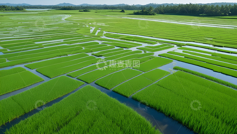 高清大图下载【趣麦麦图】清新的水稻田