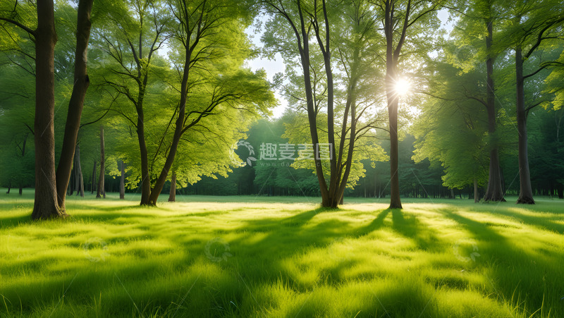 高清大图下载【趣麦麦图】阳光下的绿色草地